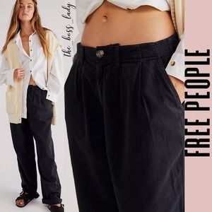 Free People pants pleated trousers wide-leg